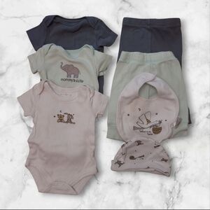 0-3 Month 7 Piece Lot Onsie